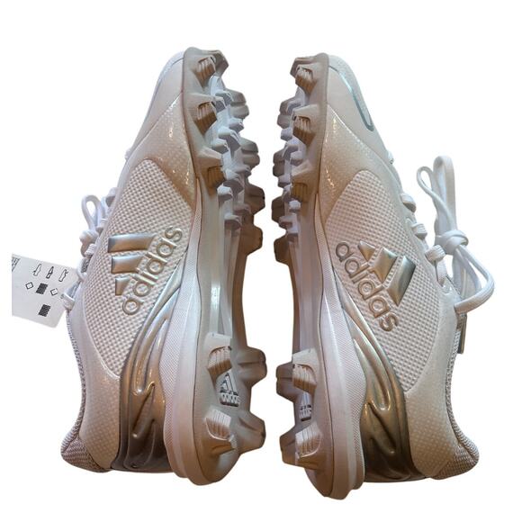 Adidas PureHustle MD Softball Cleats FV9047 White Women Size 5.5 - Picture 6 of 11